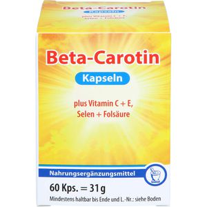 Beta Carotin Kapseln+Vitamin C+E 60 St