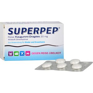 SUPERPEP Reizen kauwgom omhulde tabletten 20 mg
