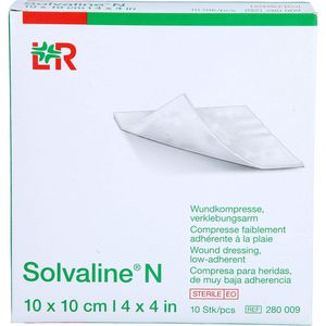 SOLVALINE N Kompressen 10x10 cm steril