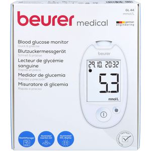     BEURER GL44 Blutzuckermessgerät mmol/l weiß
