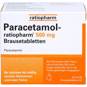 Paracetamol-ratiopharm 500 mg Brausetabletten 20 St 20 St