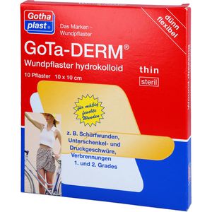 Gota-Derm thin hydrokoll.Wundpfl.steril 10x10 cm 10 St