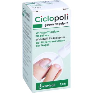 CICLOPOLI nail polish containing active ingredients against nail fungus