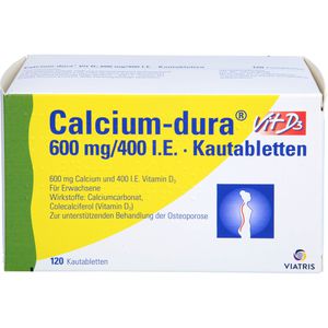 CALCIUM DURA Vit D3 600 mg/400 I.E. Kautabletten