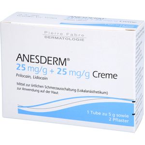 ANESDERM 25 mg/g + 25 mg/g Creme + 2 Pflaster