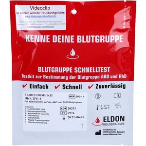 Blutgruppe Schnelltest Eldon Home-Kit Hka 2511-1 1 St