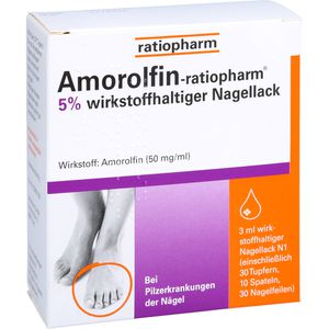 AMOROLFIN-ratiopharm 5% wirkstoffhalt.Nagellack