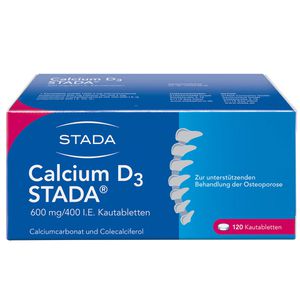 CALCIUM D3 STADA 600 mg/400 I.E. Kautabletten