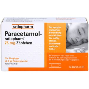 Paracetamol-ratiopharm 75 mg Zäpfchen 10 St 10 St