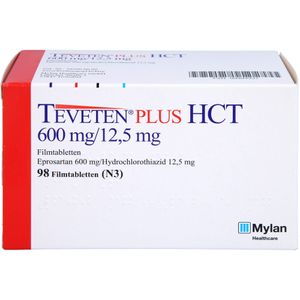 TEVETEN Plus HCT 600 mg/12,5 mg Filmtabletten