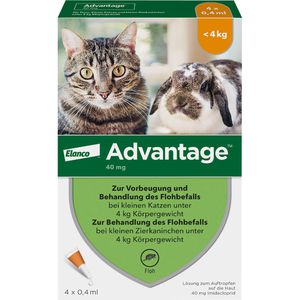 Advantage 40 mg Lsg.f.kl.Katzen/kl.Zierkaninchen 1,6 ml 1,6 ml
