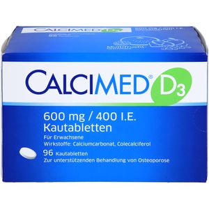 Calcimed D3 600 mg/400 I.E. Kautabletten 96 St 96 St