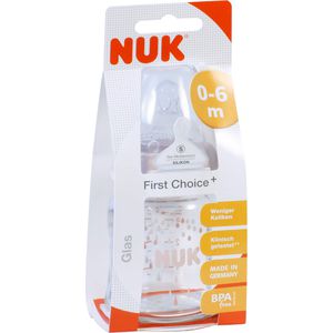 NUK First Choice+ Glasfla.120ml Silikonsaug.Gr.1 S