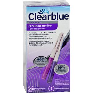 60 Clearblue Fertilitäts Teststäbchen 5 Schwangerschaftstests 3 x 20 Stk 