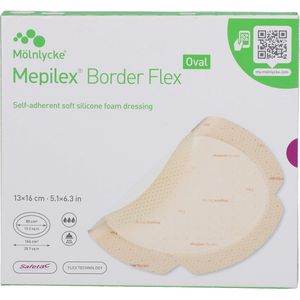 MEPILEX Border Flex Schaumverb.haft.13x16 cm oval