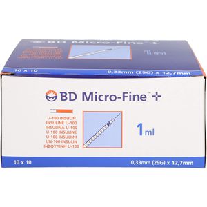 Bd Micro-Fine+ Insulinspr.1 ml U100 12,7 mm 100 ml