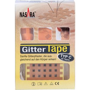 NASARA Gitter Tape Type C 44x52 mm 20x2 Pflaster