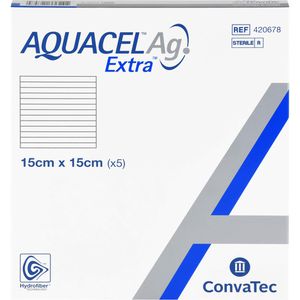 AQUACEL Ag Extra 15x15 cm Kompressen