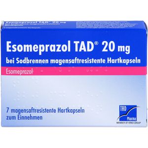 Esomeprazol Tad 20 mg bei Sodbrennen msr.Hartkaps. 7 St 7 St