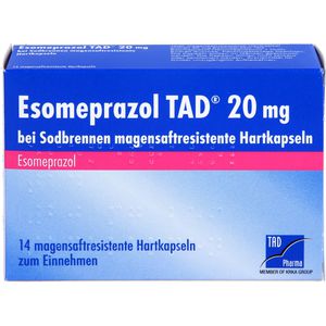 Esomeprazol Tad 20 mg bei Sodbrennen msr.Hartkaps. 14 St 14 St