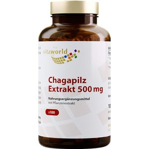 Chaga Pilz Extrakt 500 mg Kapseln 100 St