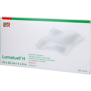 LOMATUELL H Salbentüll 10x20 cm steril