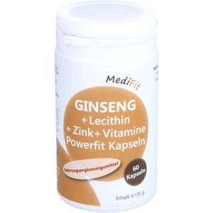 GINSENG+LECITHIN+Zink+Vitamine Powerfit Kapseln