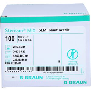 STERICAN MIX Kan.18 Gx1 1/2 1,2x40 mm halbstumpf