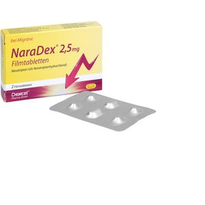 NARADEX 2,5 mg Filmtabletten Naratriptan bei Migräne
