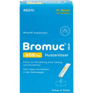 Bromuc akut 600 mg Hustenlöser Plv.z.H.e.L.z.Einn. 10 St