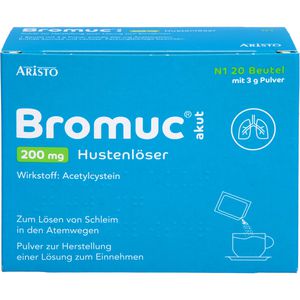 Bromuc akut 200 mg Hustenlöser Plv.z.H.e.L.z.Einn. 20 St 20 St