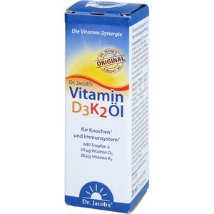VITAMIN D3K2 Öl 800 I.E.+20 μg D3+K2 Dr.Jacob's