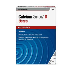 CALCIUM SANDOZ D Osteo 500 mg/1.000 I.E. Kautabl.