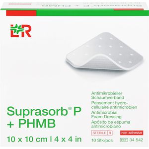 SUPRASORB P+PHMB Schaumverband 10x10 cm