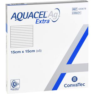 AQUACEL Ag Extra 15x15 cm Kompressen