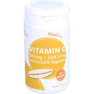 Vitamin C 300 mg+Zink 5 mg ImmunoFit Kapseln 60 St 60 St
