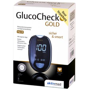 GLUCOCHECK GOLD Blutzuckermessgerät Set mg/dl
