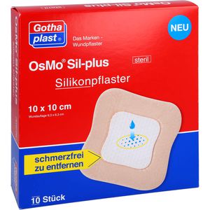 OSMO SIL-plus Silikonpflaster 10x10 cm steril
