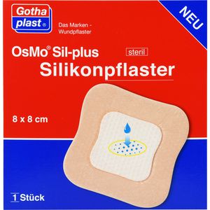 OSMO SIL-plus Silikonpflaster 8x8 cm steril