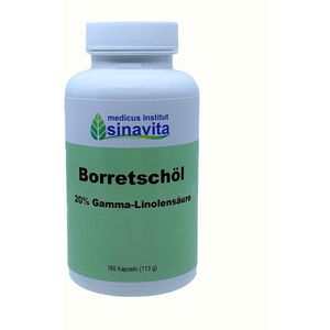 BORRETSCHÖL 20% Gamma-Linolensäure 160 Kapseln