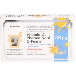 Vitamin D3 Pharma Nord D-Pearls 38 μg Kapseln 120 St 120 St