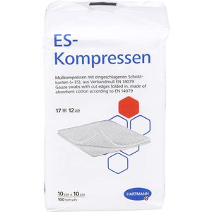 ES-KOMPRESSEN unsteril 10x10 cm 12fach