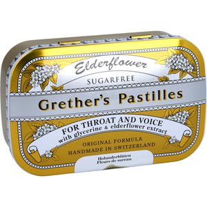 GRETHERS Elderflower zuckerfrei Pastillen