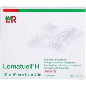 Lomatuell H Salbentüll 10x10 cm steril 10 St 10 St