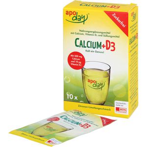 APODAY Calcium+D3 Zitrone-Limette zuckerfrei Pulv.