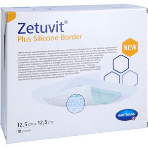 ZETUVIT Plus Silicone Border 12,5x12,5 cm