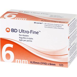 BD ULTRA-FINE Pen-Nadeln 6 mm 31 G