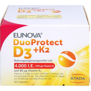 EUNOVA DuoProtect D3+K2 4000 I.E./80 μg Kapseln