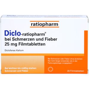     DICLO-RATIOPHARM bei Schmerzen + Fieber
