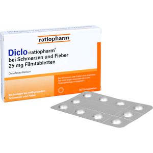 DICLO-RATIOPHARM bei Schmerzen u.Fieber 25 mg FTA